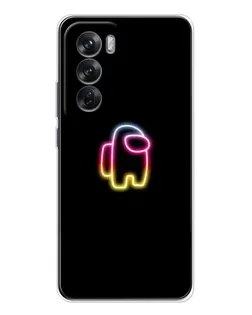 Чехол для OPPO Reno 12 с картинкой «Among Us градиент» Чехол для OPPO Reno 12 с картинкой «Among Us градиент»