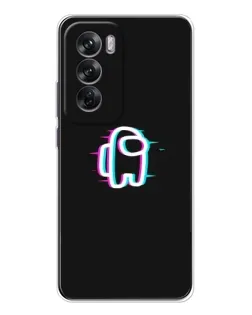 Чехол для OPPO Reno 12 с картинкой «Among Us неон» Чехол для OPPO Reno 12 с картинкой «Among Us неон»