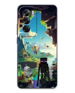 Чехол для OPPO Reno 12 с картинкой «Эндермен в лесу» Чехол для OPPO Reno 12 с картинкой «Эндермен в лесу»