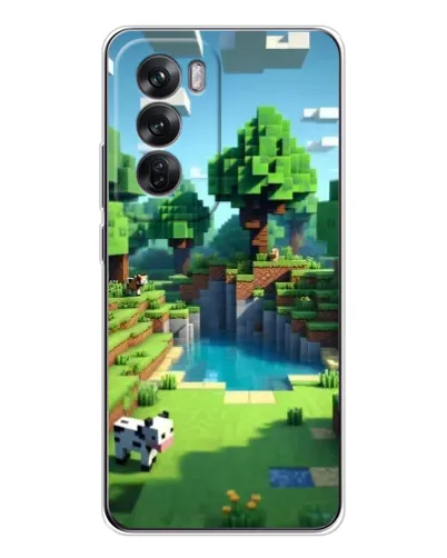 Чехол для OPPO Reno 12 с картинкой «Minecraft летний день»