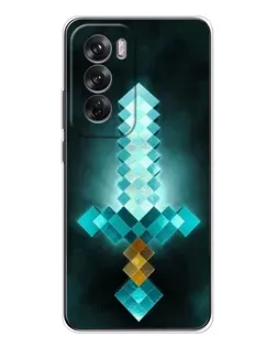 Чехол для OPPO Reno 12 с картинкой «Алмазный меч неон» Чехол для OPPO Reno 12 с картинкой «Алмазный меч неон»