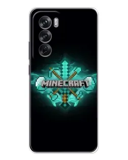 Чехол для OPPO Reno 12 с картинкой «Minecraft Diamond лого» Чехол для OPPO Reno 12 с картинкой «Minecraft Diamond лого»