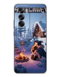 Чехол для OPPO Reno 12 с картинкой «Зимний Minecraft» Чехол для OPPO Reno 12 с картинкой «Зимний Minecraft»