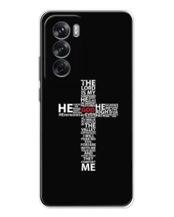 Чехол для OPPO Reno 12 с картинкой «Текстовый крест»
