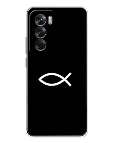 Чехол для OPPO Reno 12 с картинкой «Символ рыбы Jesus» Чехол для OPPO Reno 12 с картинкой «Символ рыбы Jesus»