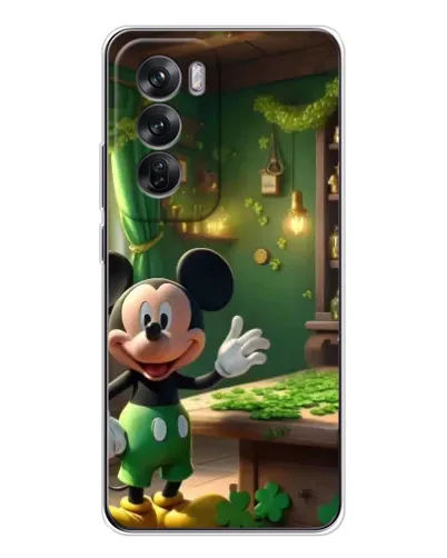 Чехол для OPPO Reno 12 с картинкой «Микки в мастерской»