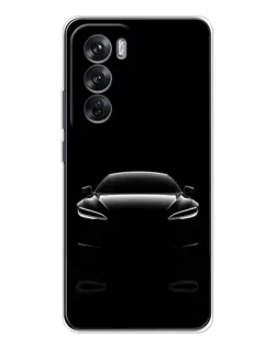 Чохол для OPPO Reno 12 з картинкою «Силует Tesla Night» Чохол для OPPO Reno 12 з картинкою «Силует Tesla Night»