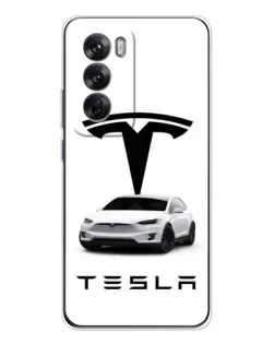 Чохол для OPPO Reno 12 з картинкою «Tesla White Style» Чохол для OPPO Reno 12 з картинкою «Tesla White Style»
