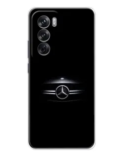 Чехол для OPPO Reno 12 с картинкой «Mercedes — абстрактные линии»