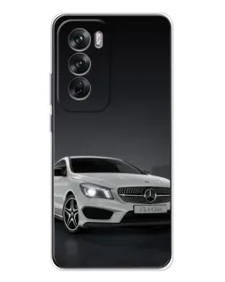 Чехол для OPPO Reno 12 с картинкой «Mercedes AMG GT Silver»