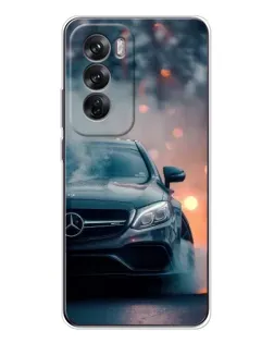 Чехол для OPPO Reno 12 с картинкой «Mercedes — ночной город»