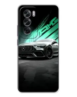 Чехол для OPPO Reno 12 с картинкой «Темный Mercedes AMG»