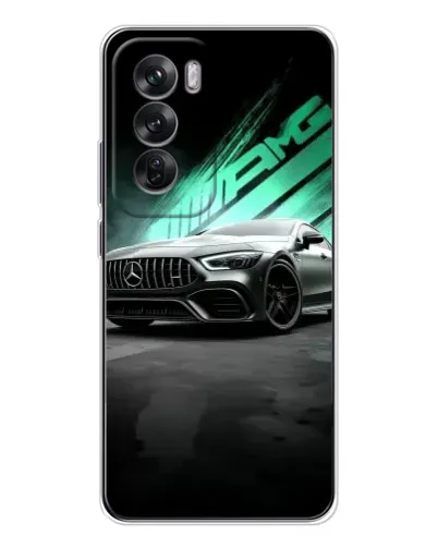 Чехол для OPPO Reno 12 с картинкой «Темный Mercedes AMG»