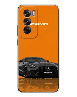 Чехол для OPPO Reno 12 с картинкой «Оранжевый Mercedes AMG»