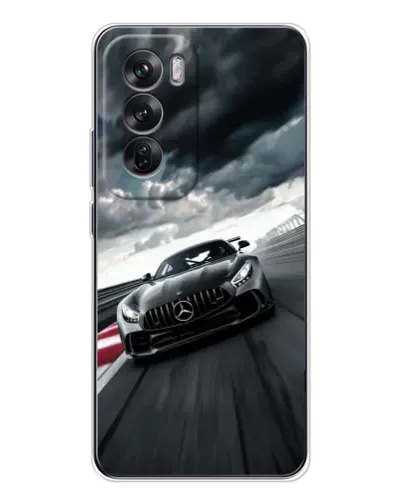 Чехол для OPPO Reno 12 с картинкой «Гоночный Mercedes AMG»