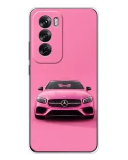 Чехол для OPPO Reno 12 с картинкой «Розовый Mercedes AMG»