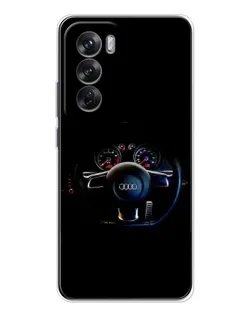 Чехол для OPPO Reno 12 с картинкой «Салон Audi — руль» Чехол для OPPO Reno 12 с картинкой «Салон Audi — руль»