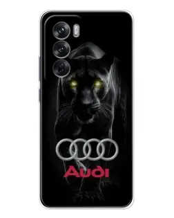 Чехол для OPPO Reno 12 с картинкой «Пантера и Audi» Чехол для OPPO Reno 12 с картинкой «Пантера и Audi»