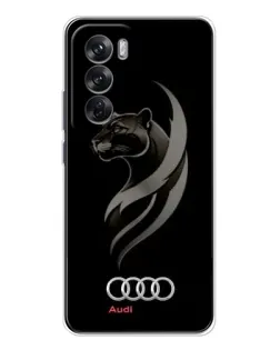 Чехол для OPPO Reno 12 с картинкой «Графика — пантера и Audi» Чехол для OPPO Reno 12 с картинкой «Графика — пантера и Audi»