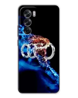 Чехол для OPPO Reno 12 с картинкой «Энергия лого Audi» Чехол для OPPO Reno 12 с картинкой «Энергия лого Audi»