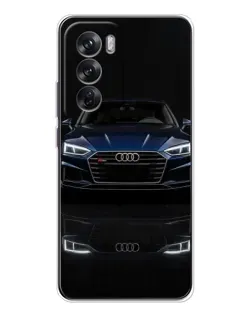 Чехол для OPPO Reno 12 с картинкой «Audi — ночное отражение» Чехол для OPPO Reno 12 с картинкой «Audi — ночное отражение»