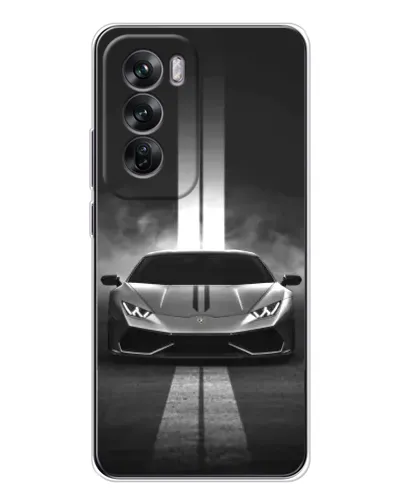Чехол для OPPO Reno 12 с картинкой «Lamborghini симметрия дорог»