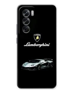 Чехол для OPPO Reno 12 с картинкой «Логотип Lamborghini классика»
