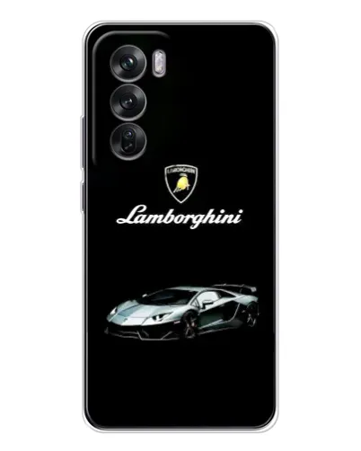 Чехол для OPPO Reno 12 с картинкой «Логотип Lamborghini классика»