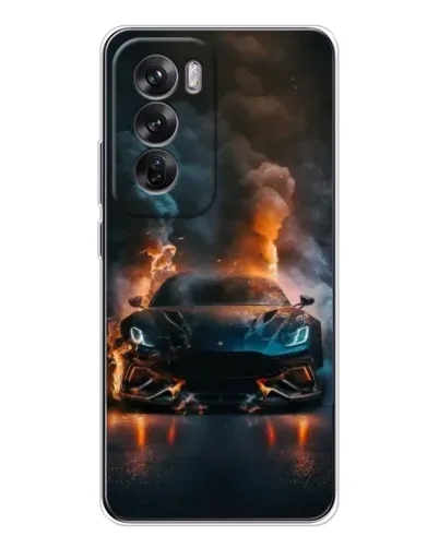 Чехол для OPPO Reno 12 с картинкой «Lamborghini дымная эстетика»