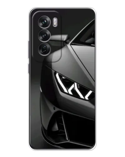 Чехол для OPPO Reno 12 с картинкой «Lamborghini фары детализация»