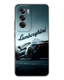 Чехол для OPPO Reno 12 с картинкой «Классическая надпись Lamborghini»