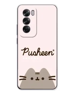 Чехол для OPPO Reno 12 с картинкой «Pusheen логотип»