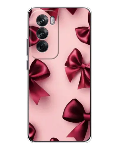Чехол для OPPO Reno 12 с картинкой «Бордовый атлас»