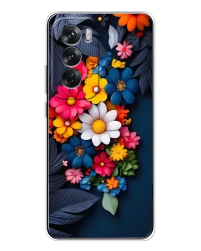 Чехол для OPPO Reno 12 с картинкой «Цветочная феерия»