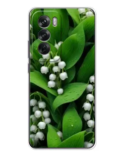 Чехол для OPPO Reno 12 с картинкой «Ландыши в зелени»