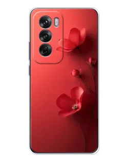 Чехол для OPPO Reno 12 с картинкой «Маковые соцветия»