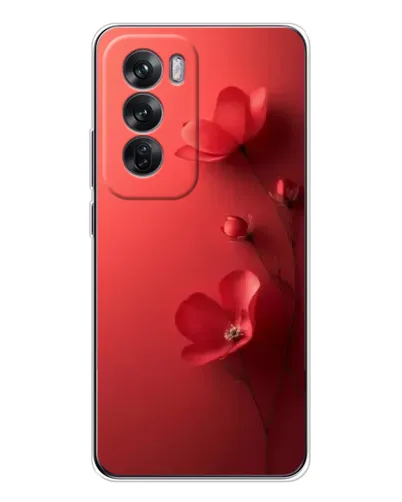 Чехол для OPPO Reno 12 с картинкой «Маковые соцветия»
