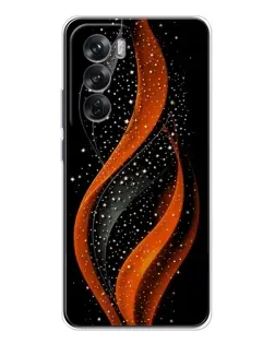 Чехол для OPPO Reno 12 с картинкой «Огненная звездная волна»