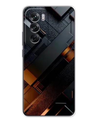 Чехол для OPPO Reno 12 с картинкой «Черные геометрические блоки» Чехол для OPPO Reno 12 с картинкой «Черные геометрические блоки»