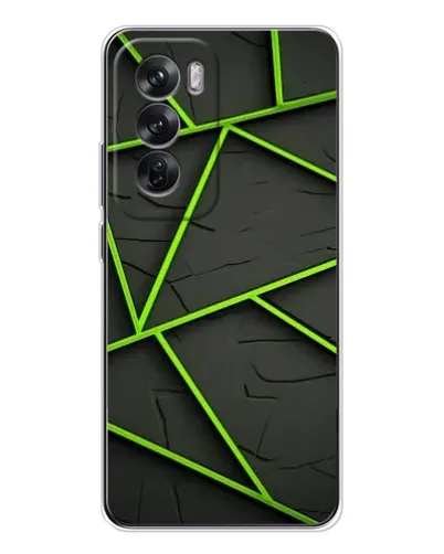 Чехол для OPPO Reno 12 с картинкой «Зеленые геометрические линии» Чехол для OPPO Reno 12 с картинкой «Зеленые геометрические линии»