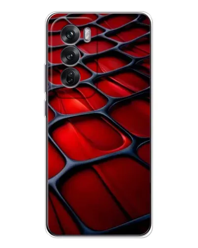 Чехол для OPPO Reno 12 с картинкой «Красная глянцевая сетка» Чехол для OPPO Reno 12 с картинкой «Красная глянцевая сетка»