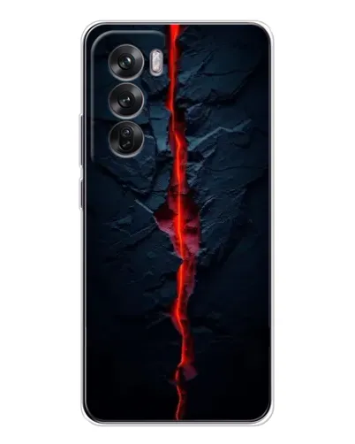 Чехол для OPPO Reno 12 с картинкой «Kрасная лавовая трещина» Чехол для OPPO Reno 12 с картинкой «Kрасная лавовая трещина»