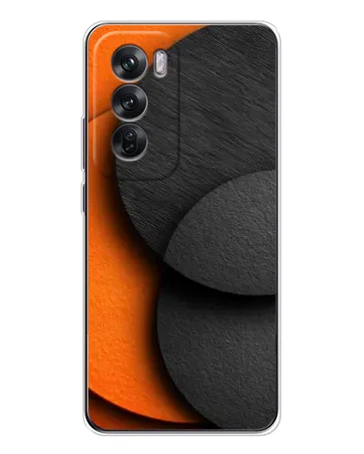 Чехол для OPPO Reno 12 с картинкой «Геометрия оранжевых кругов» Чехол для OPPO Reno 12 с картинкой «Геометрия оранжевых кругов»