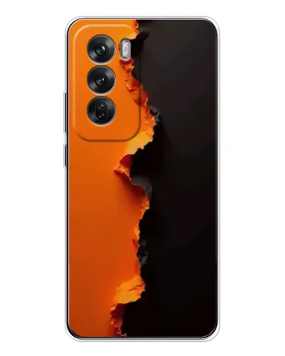 Чехол для OPPO Reno 12 с картинкой «Оранжевый разлом» Чехол для OPPO Reno 12 с картинкой «Оранжевый разлом»
