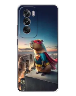 Чехол для OPPO Reno 12 с картинкой «Капи-мен супергерой»