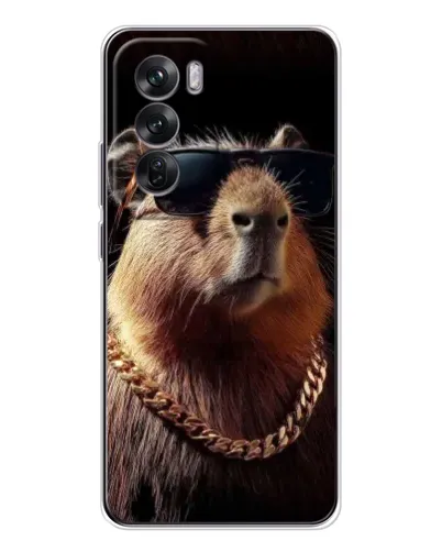 Чехол для OPPO Reno 12 с картинкой «Капибара золотая цепь» Чехол для OPPO Reno 12 с картинкой «Капибара золотая цепь»