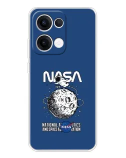 Чехол для OPPO Reno 13 5G с картинкой «NASA — лунная миссия»