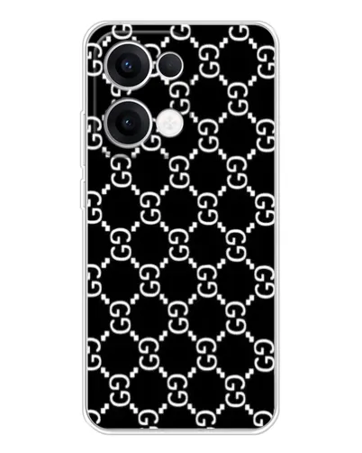 Чехол для OPPO Reno 13 5G с картинкой «Gucci — сетчатый паттерн»