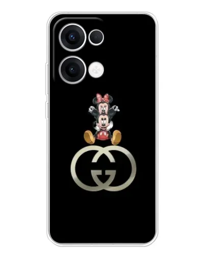 Чехол для OPPO Reno 13 5G с картинкой «Минни Маус на лого»