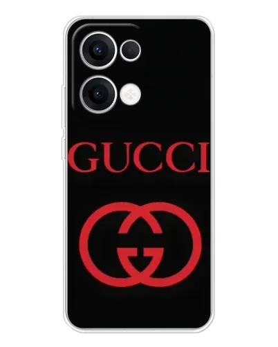 Чехол для OPPO Reno 13 5G с картинкой «Gucci — красный логотип»